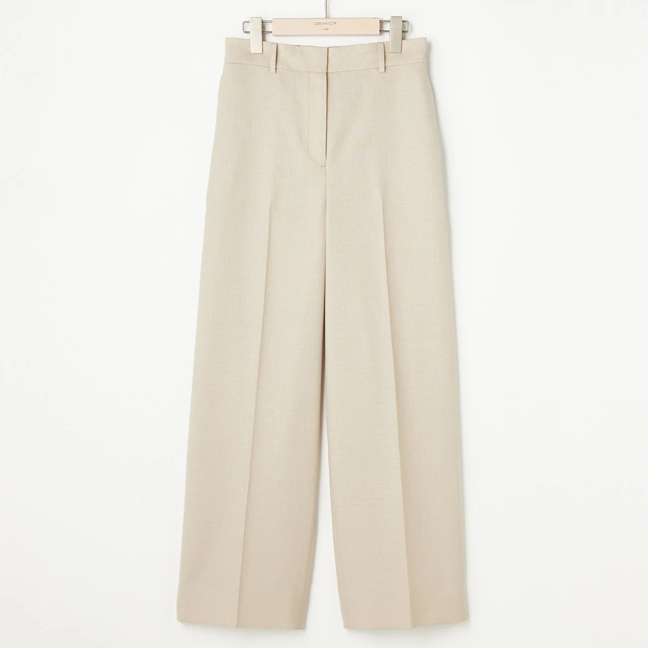 THE THIRD SUITS Linen-Like Wide Pants - Beige - Image 3