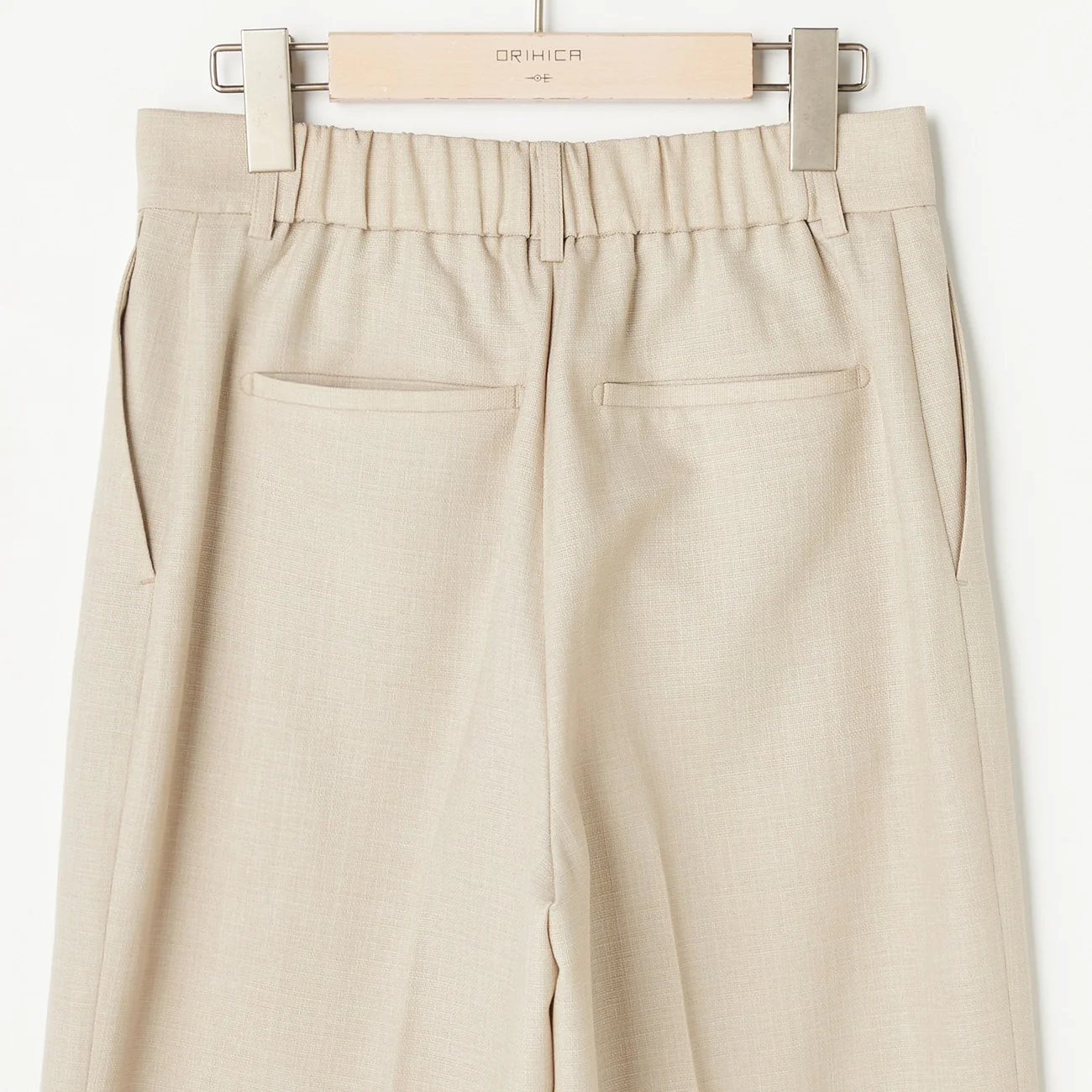 THE THIRD SUITS Linen-Like Wide Pants - Beige - Image 5