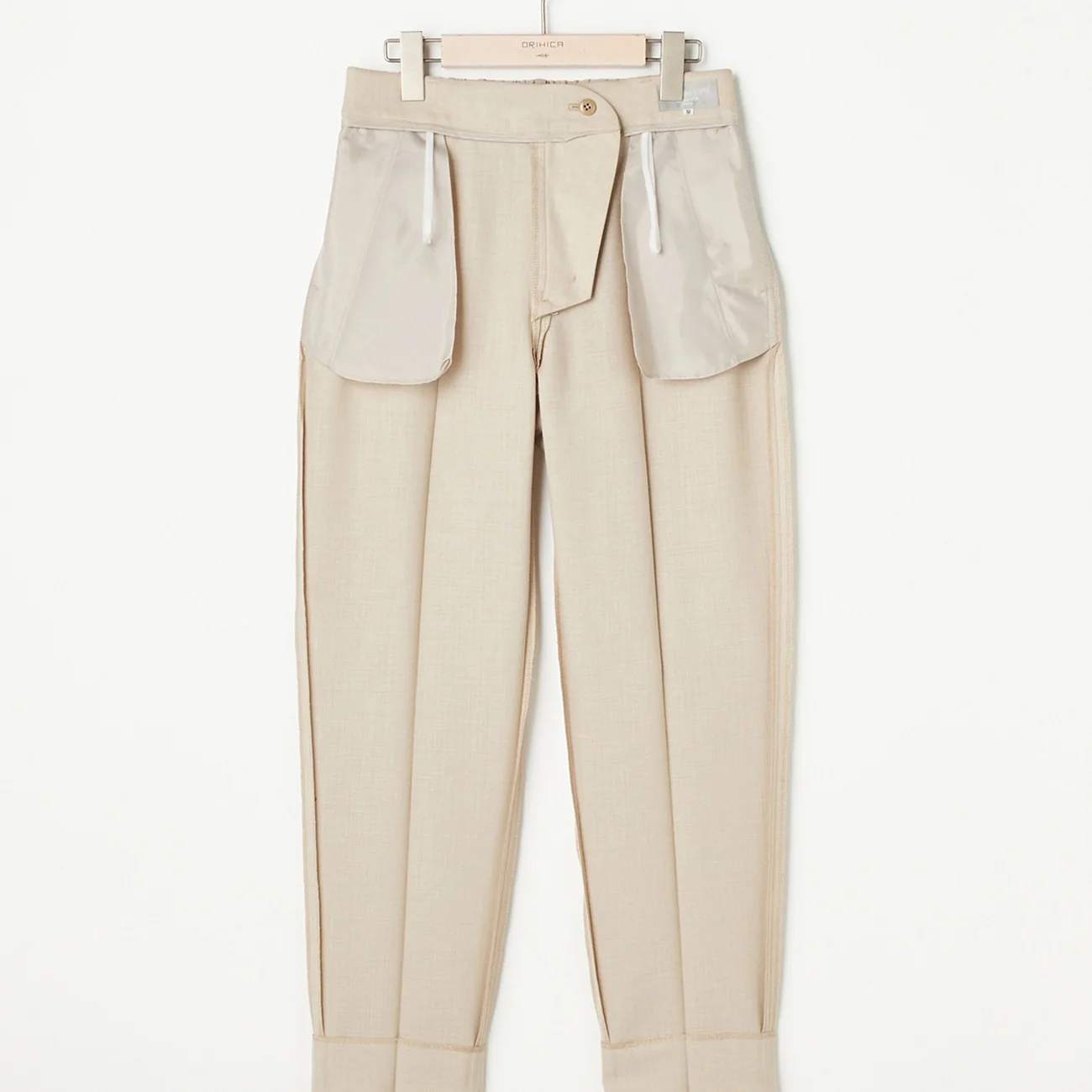 THE THIRD SUITS Linen-Like Cropped Pants - Beige - Image 6