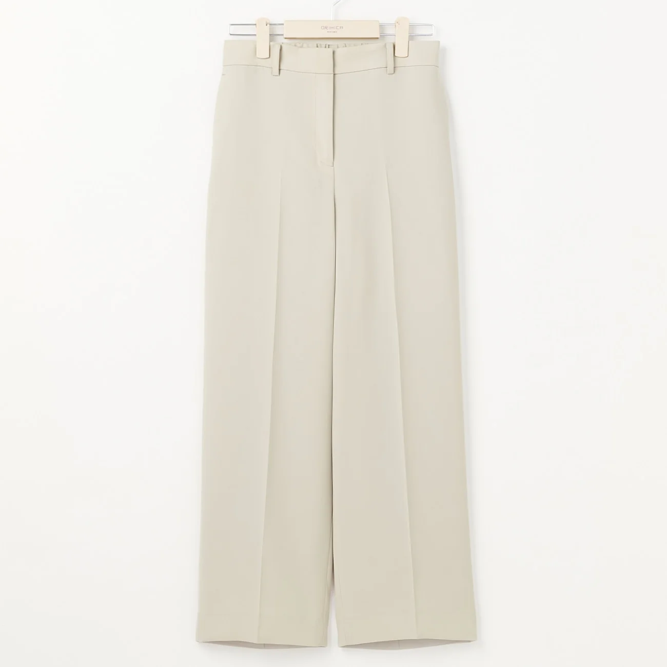 THE THIRD SUITS Double Cloth Wide Pants - Beige