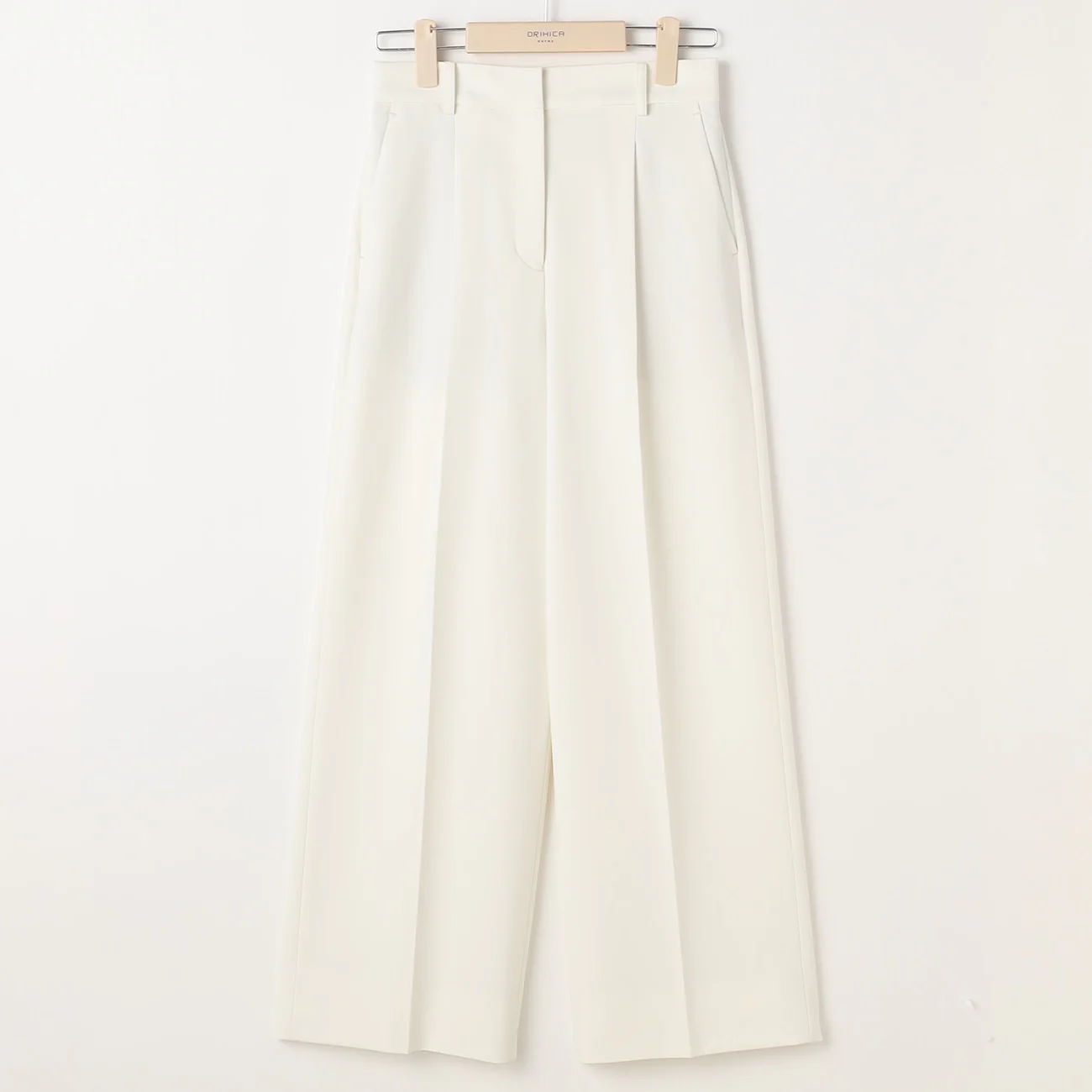 Flamingo Pleated Wide Pants - White