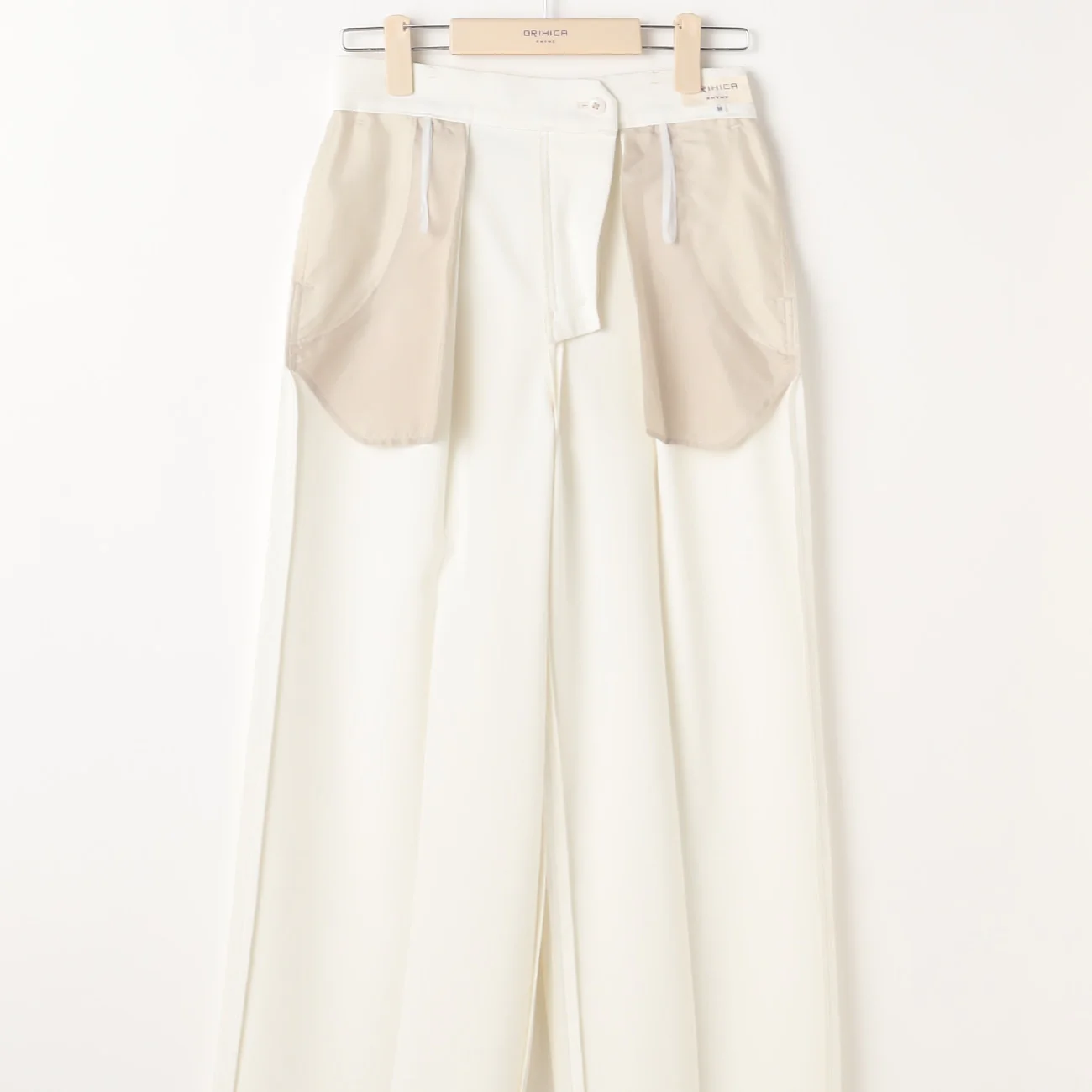 Flamingo Pleated Wide Pants - White - Image 4