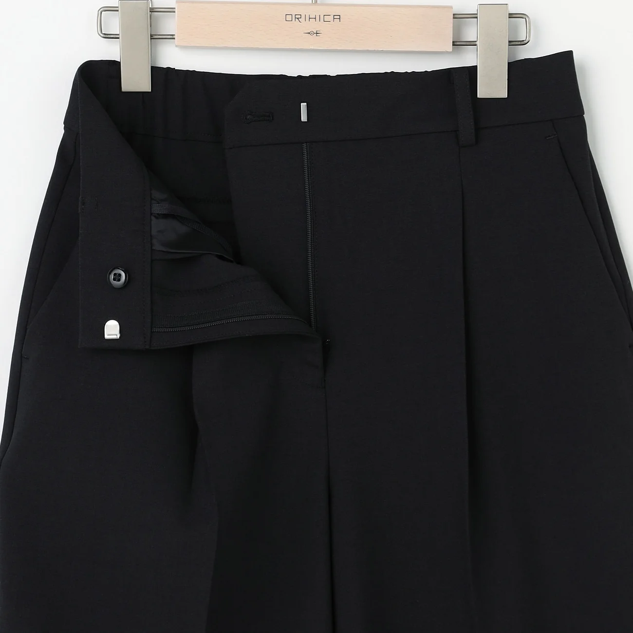 Flamingo Pleated Wide Pants - Black - Image 2