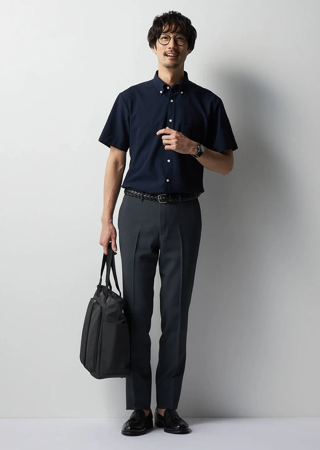 Business Casual Seersucker Short Sleeve Button-Down Shirt - Image 14
