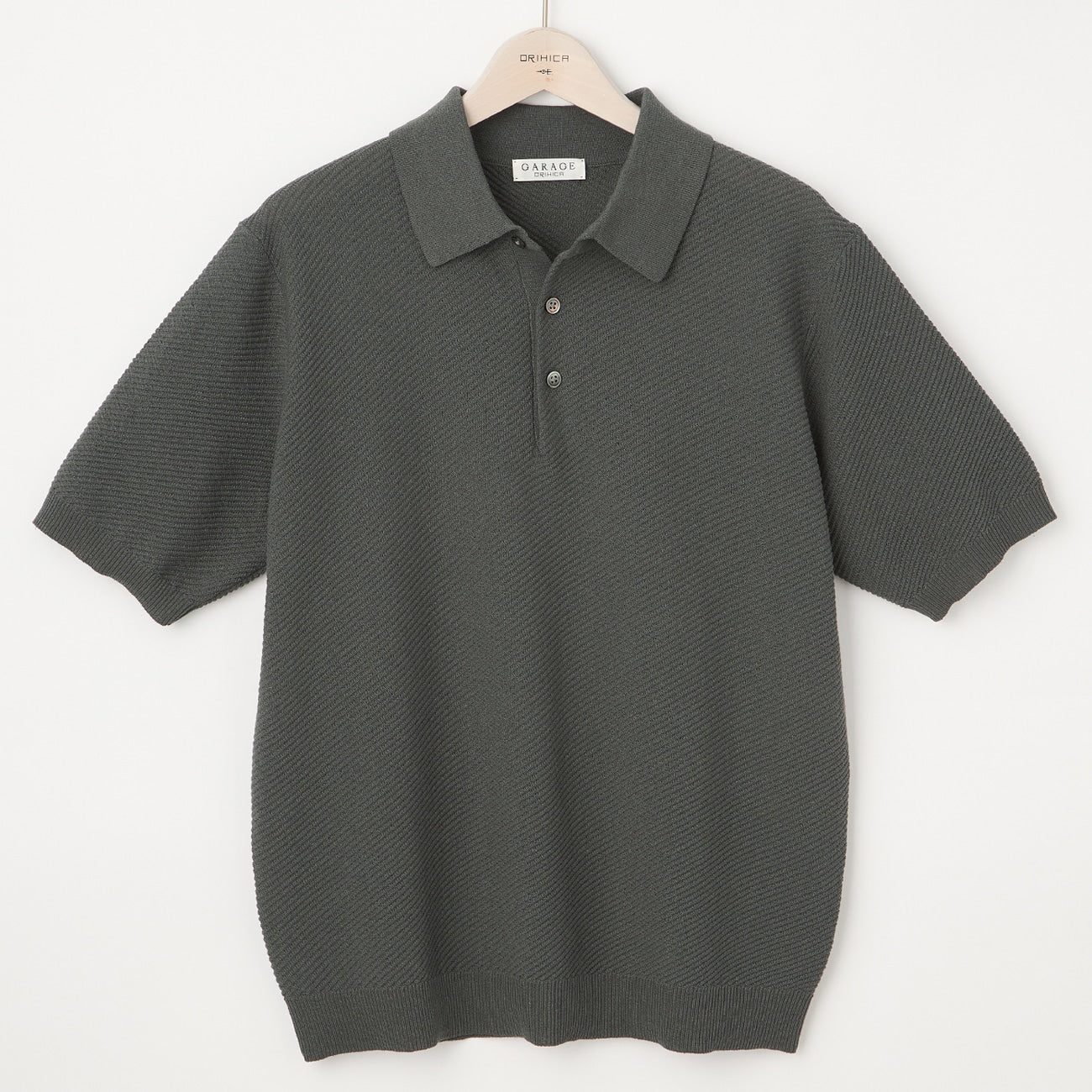 Linen Blend Twill Knit Polo Shirt - Image 10