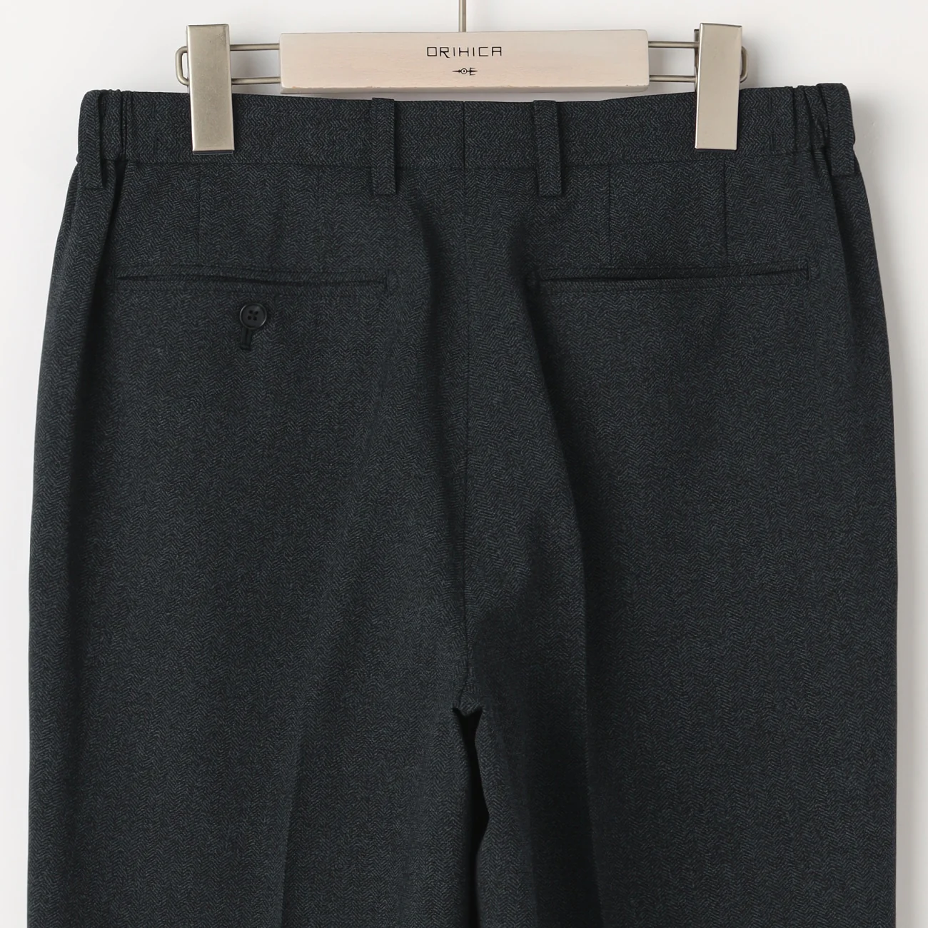 Business Casual High-Breathability Herringbone Pants - Navy - Image 5