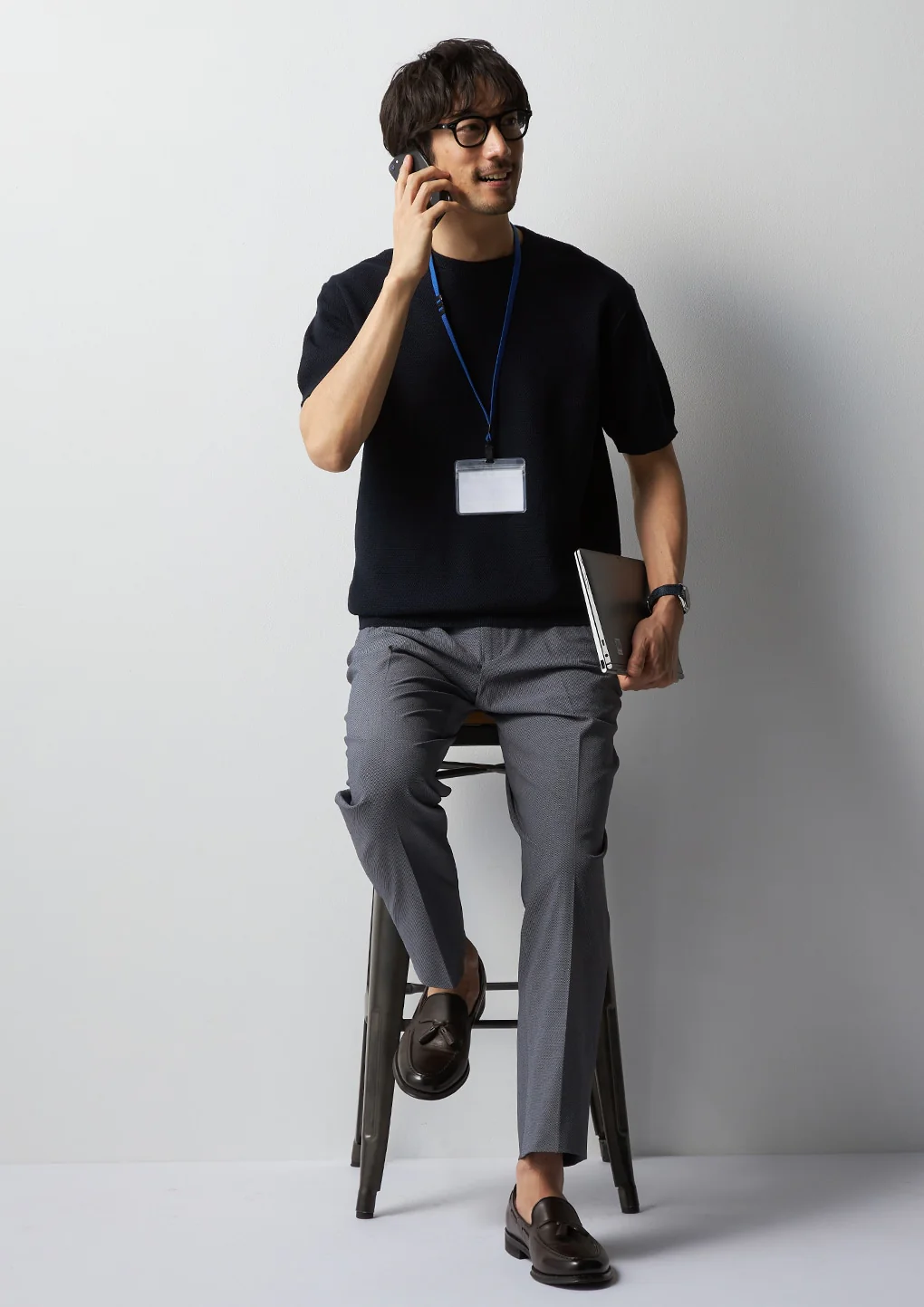 Business Casual Cool Touch Stretch Pants - Blue - Image 13