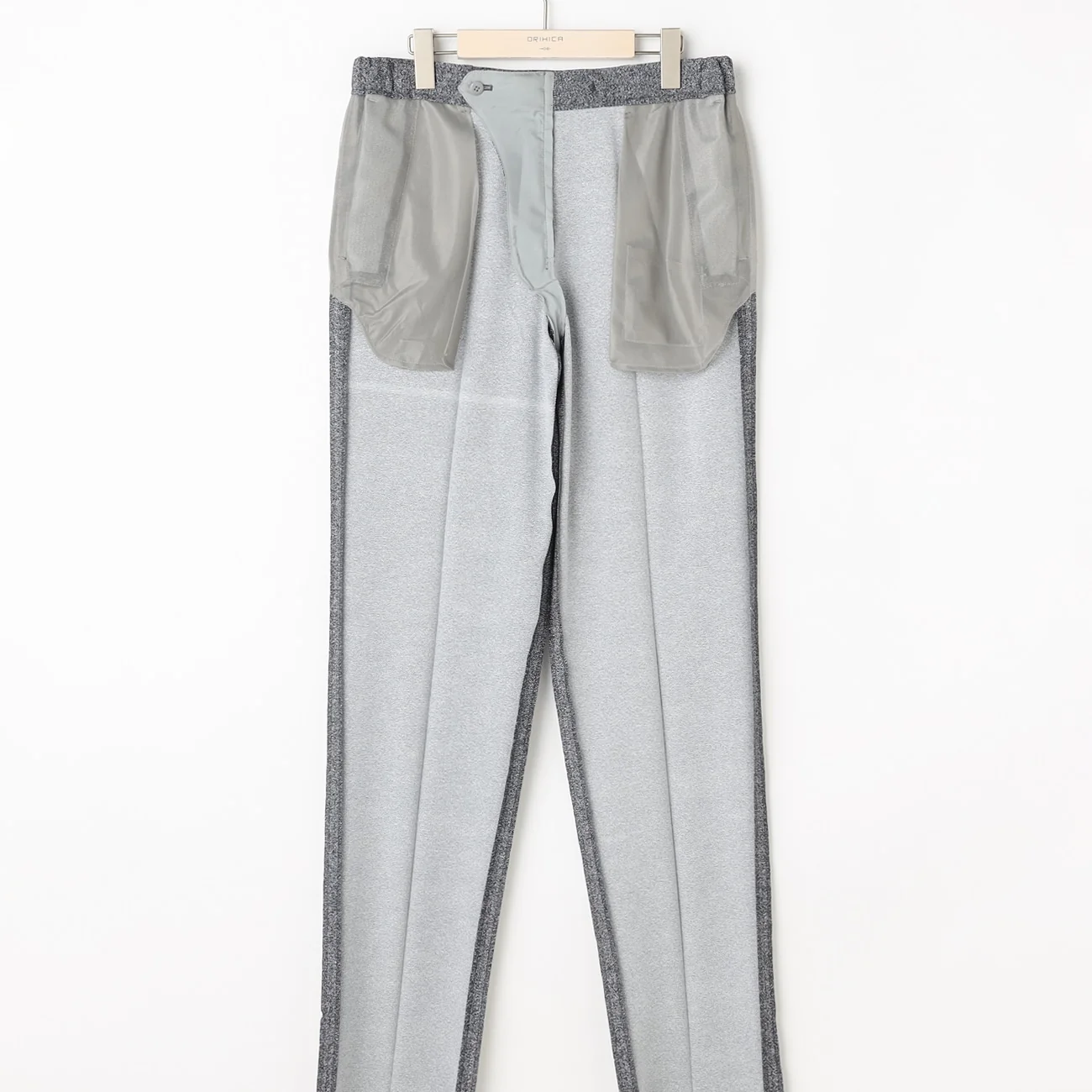 Business Casual High-Breathability Herringbone Pants - White & Black - Image 6