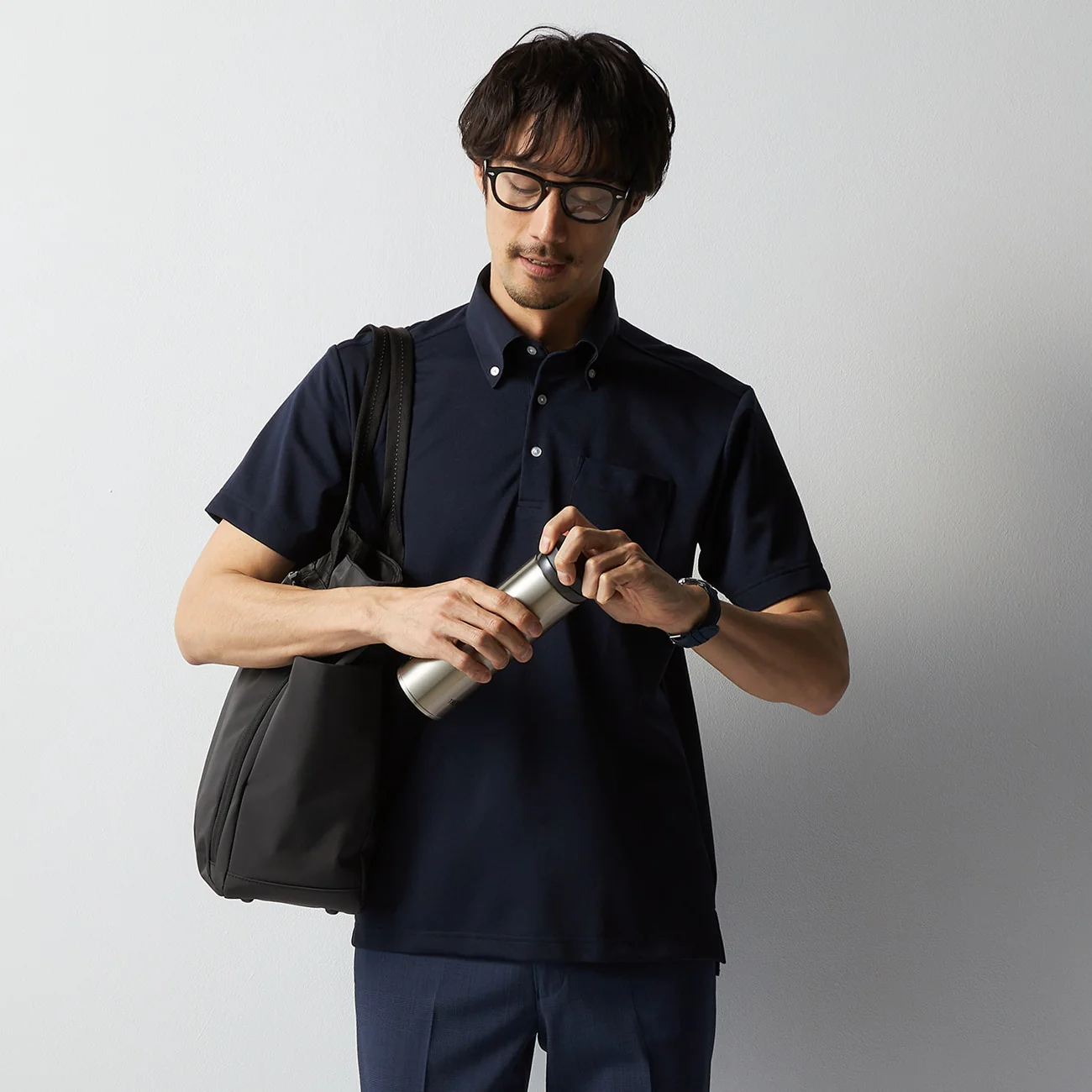 Button-Down Pullover Polo Shirt - Image 2