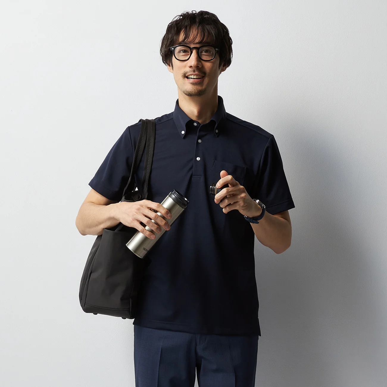 Button-Down Pullover Polo Shirt - Image 3