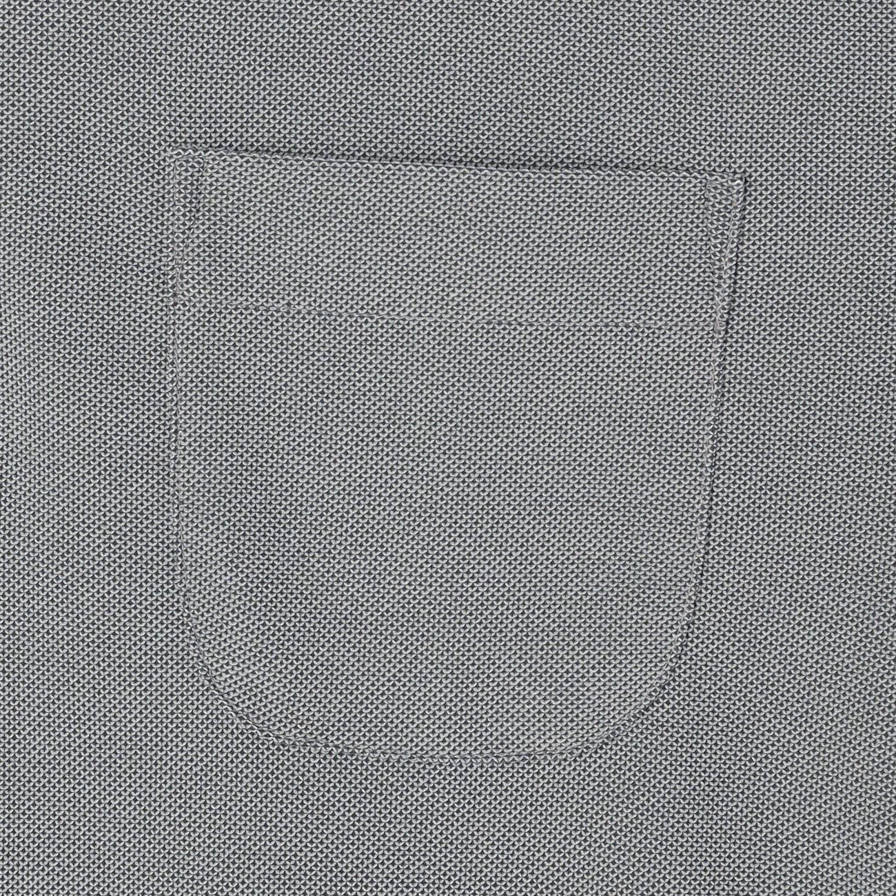 Leno Weave Spread Collar Pullover Polo Shirt - Gray - Image 8