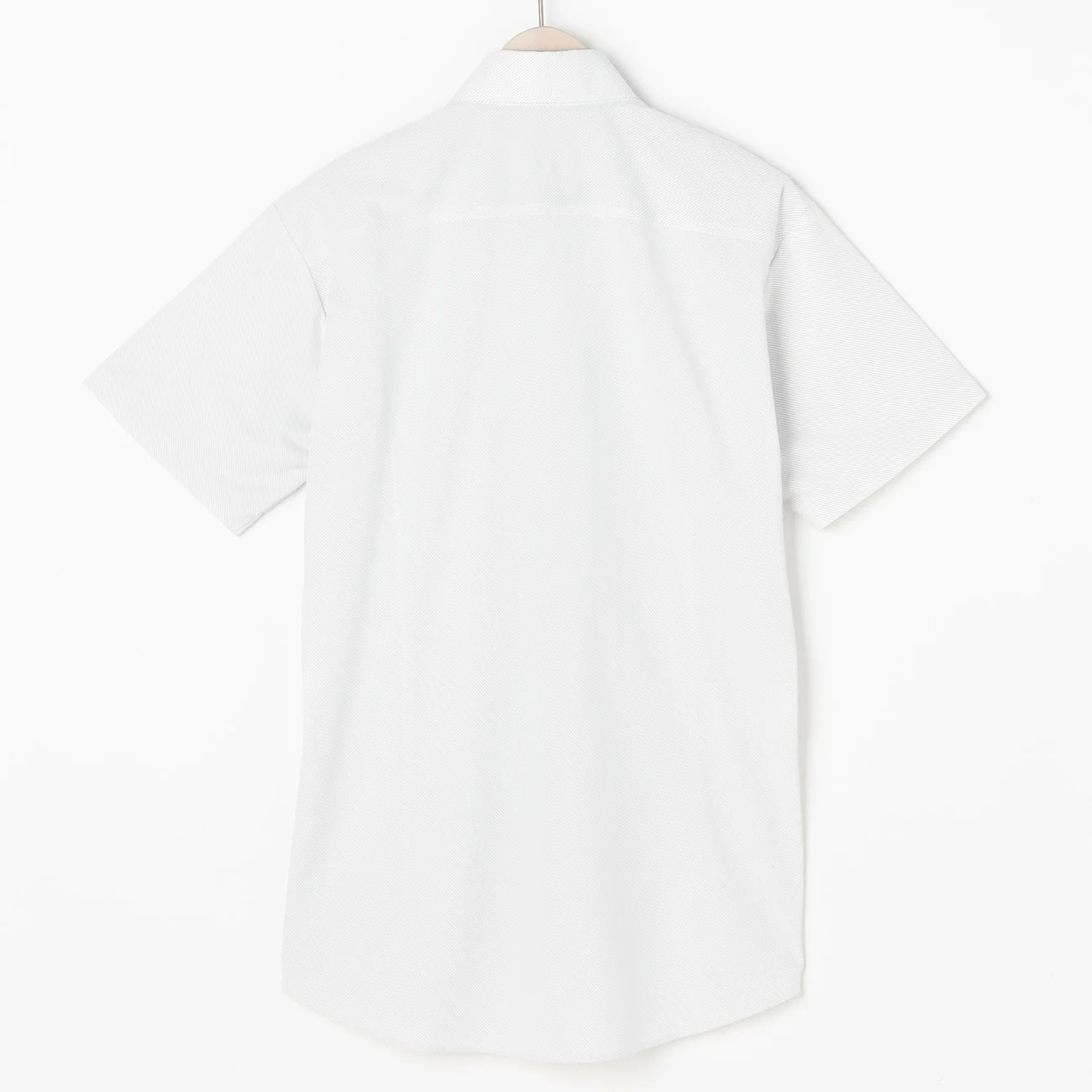 Full-Buttoned Twill Button-Down Polo Shirt - Light Gray - Image 3