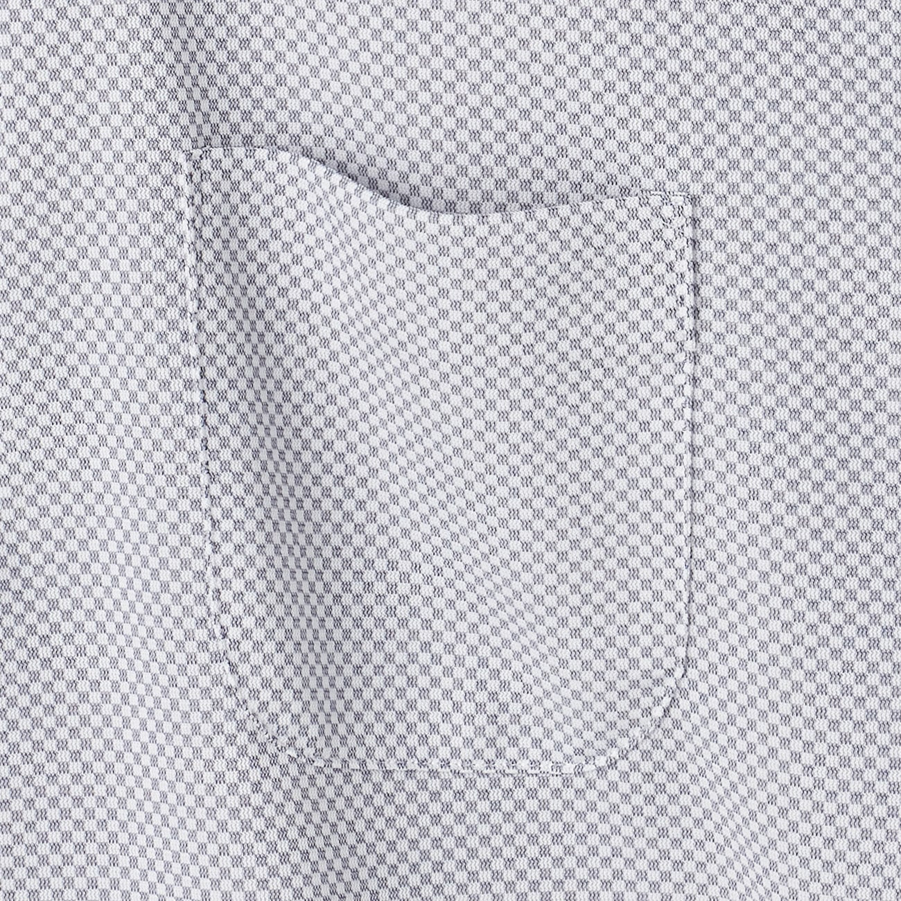 Gingham Check Button-Down Pullover Polo Shirt - Navy - Image 8
