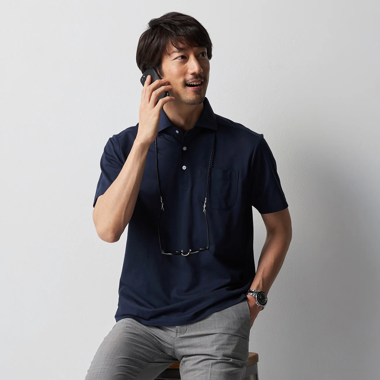 Spread Collar Polo Shirt - Image 2