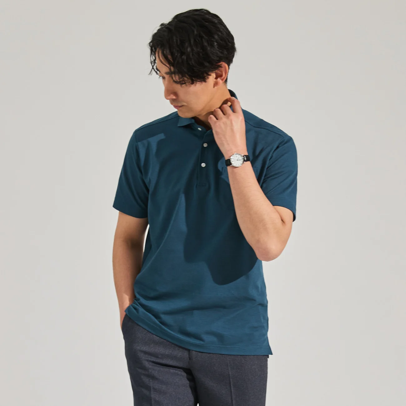 Spread Collar Polo Shirt - Image 20