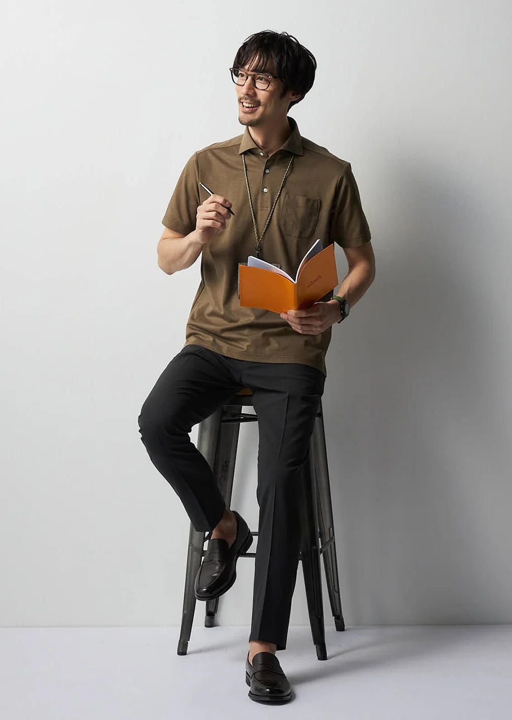 Spread Collar Polo Shirt - Image 38