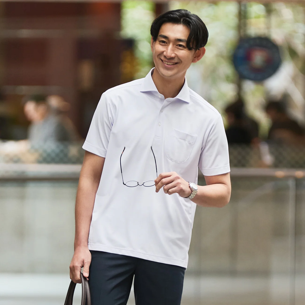 DRYDRY Twill Spread Collar Polo Shirt - Image 12