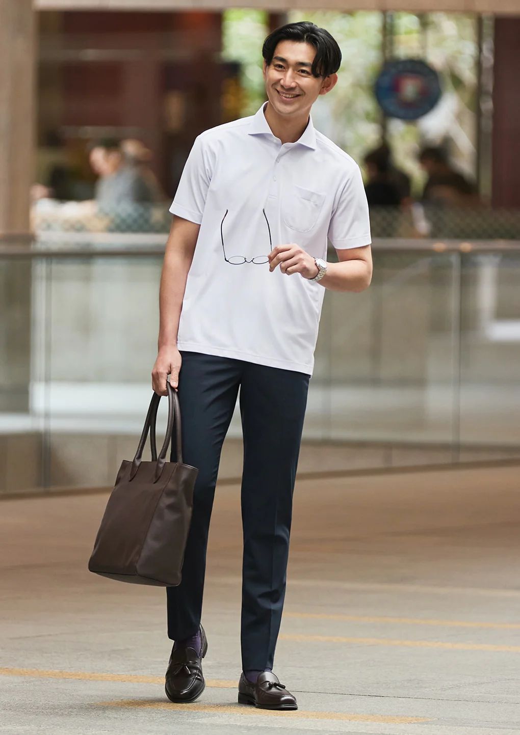 DRYDRY Twill Spread Collar Polo Shirt - Image 16