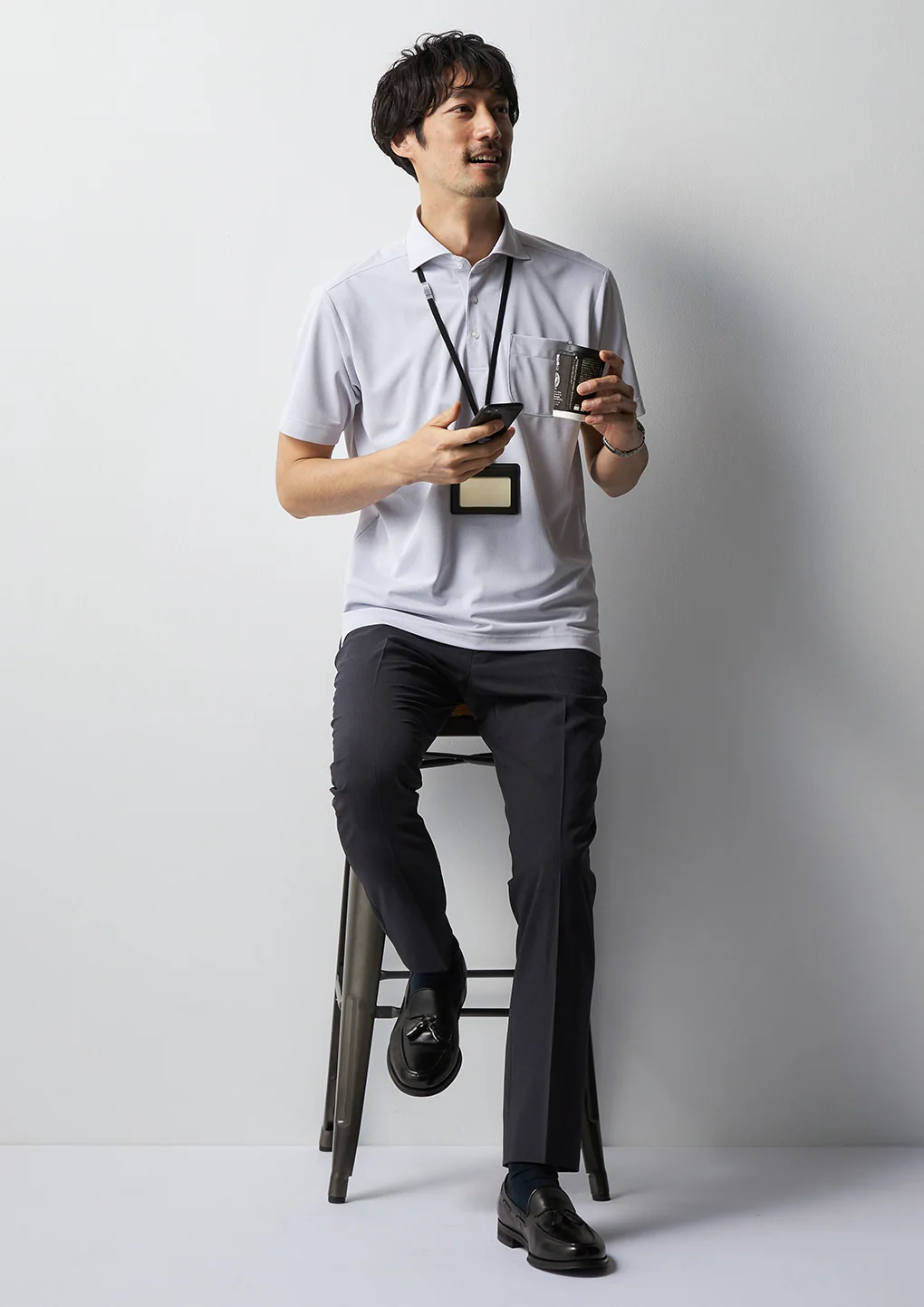 DRYDRY Twill Spread Collar Polo Shirt - Image 17