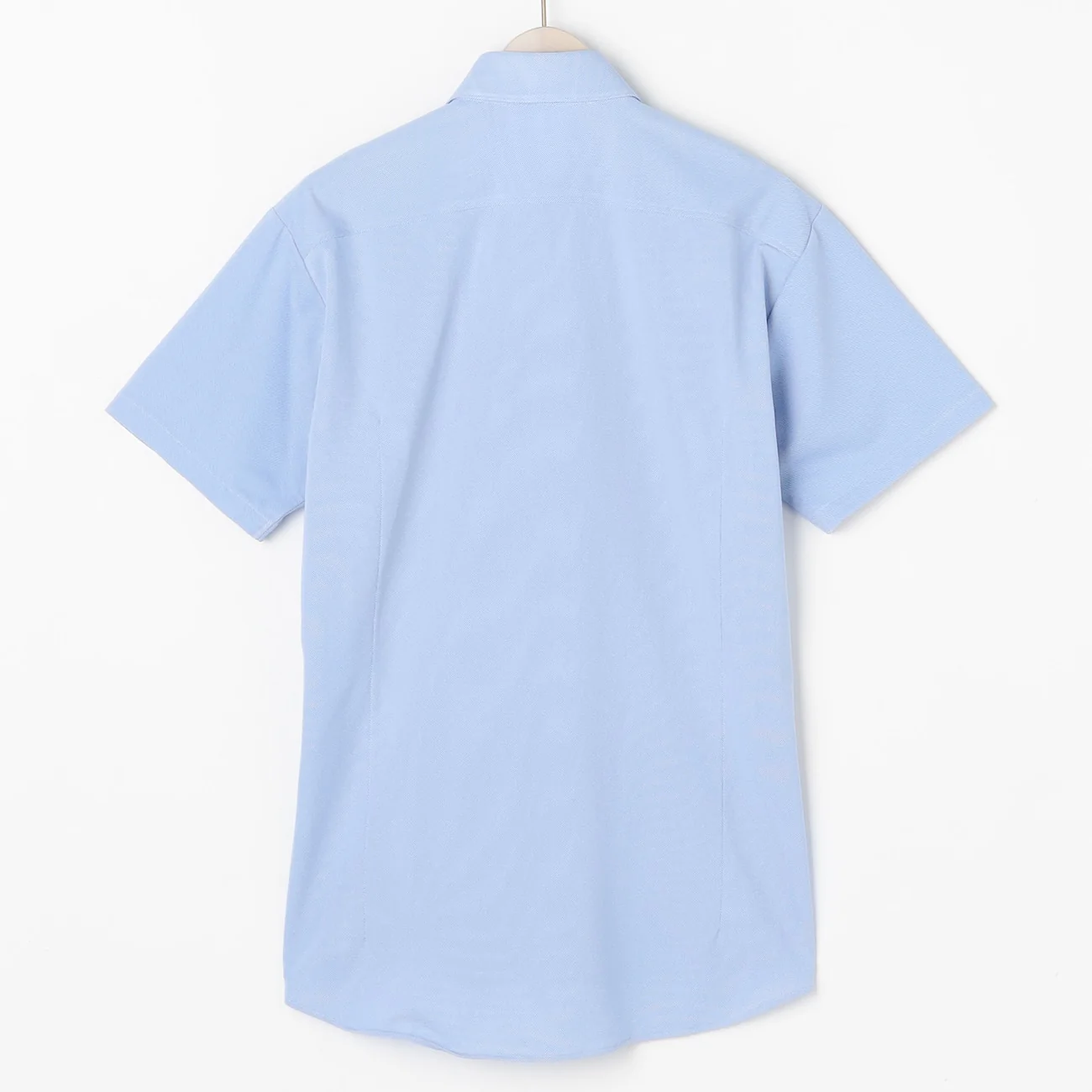 Full-Buttoned Button-Down Polo Shirt - Blue - Image 2