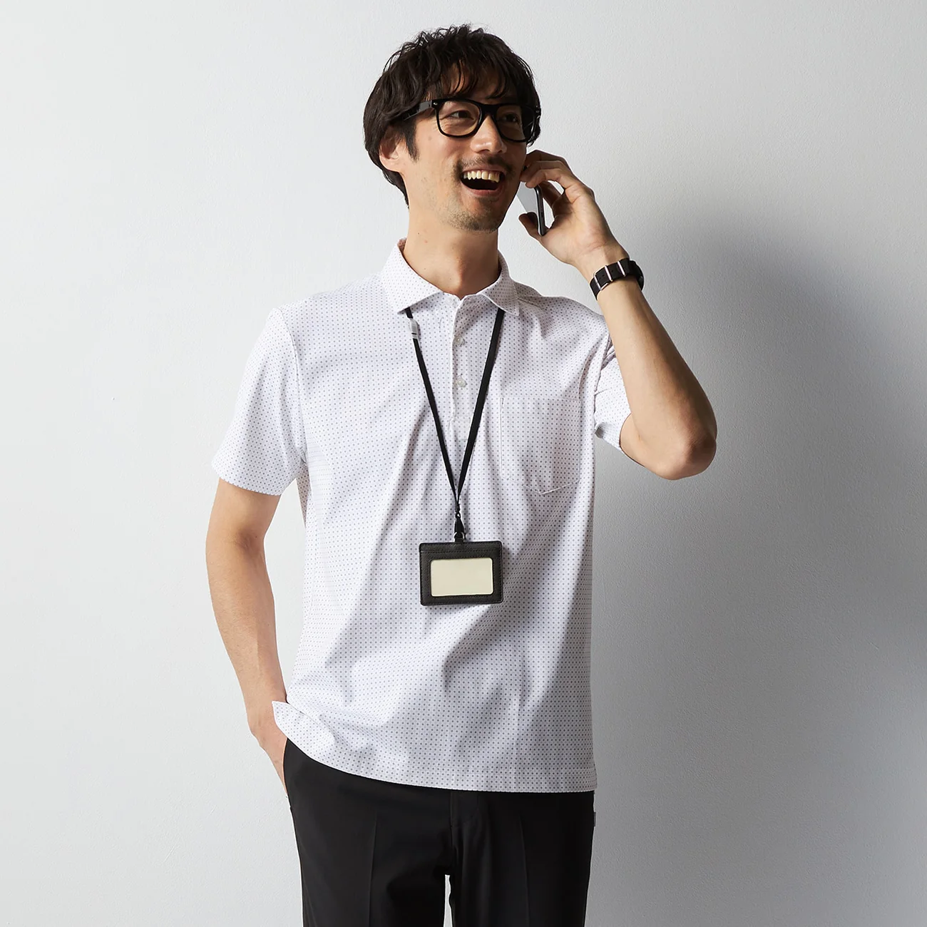 BIZSPO Printed Polo Shirt - Black