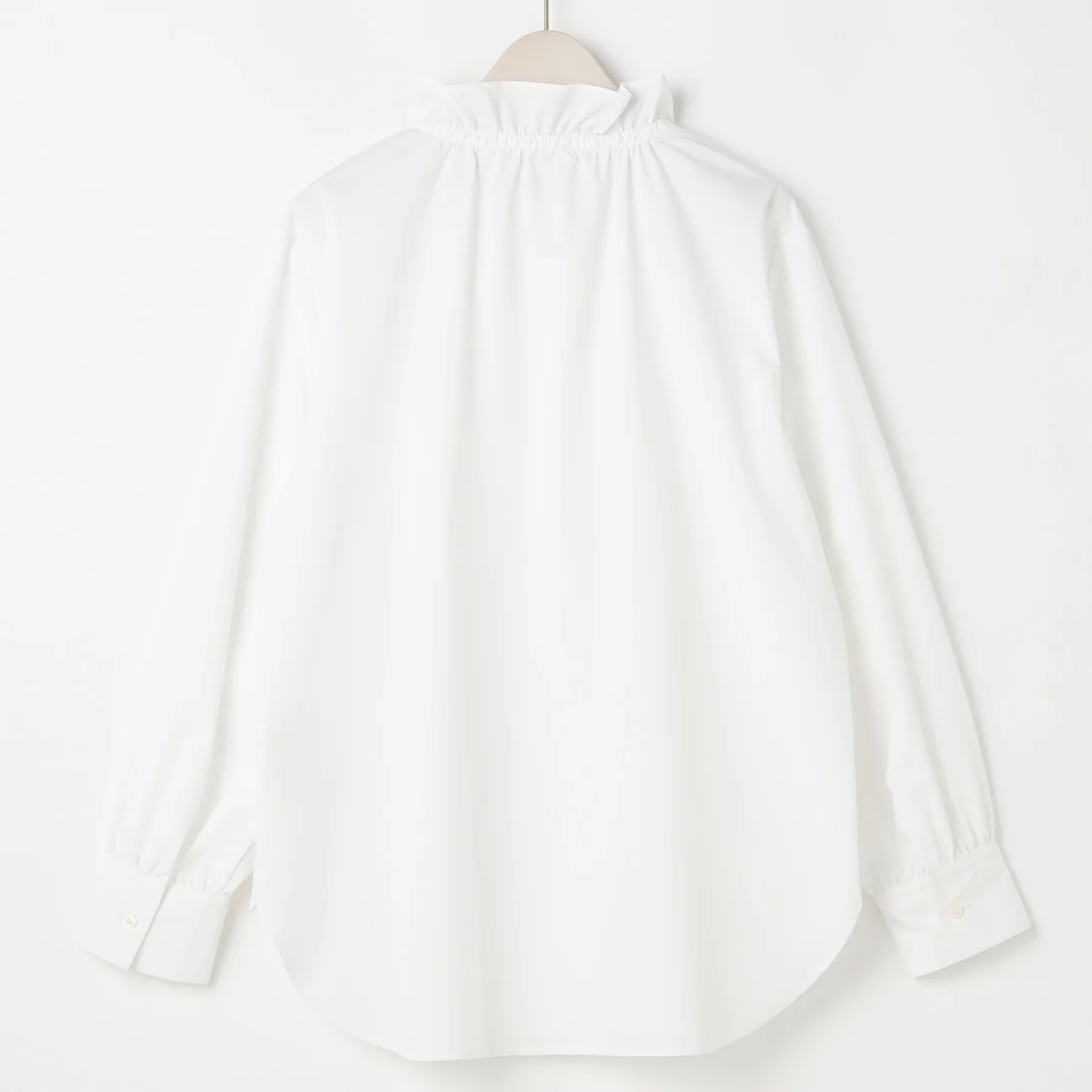 Frill Neck Blouse - White - Image 2