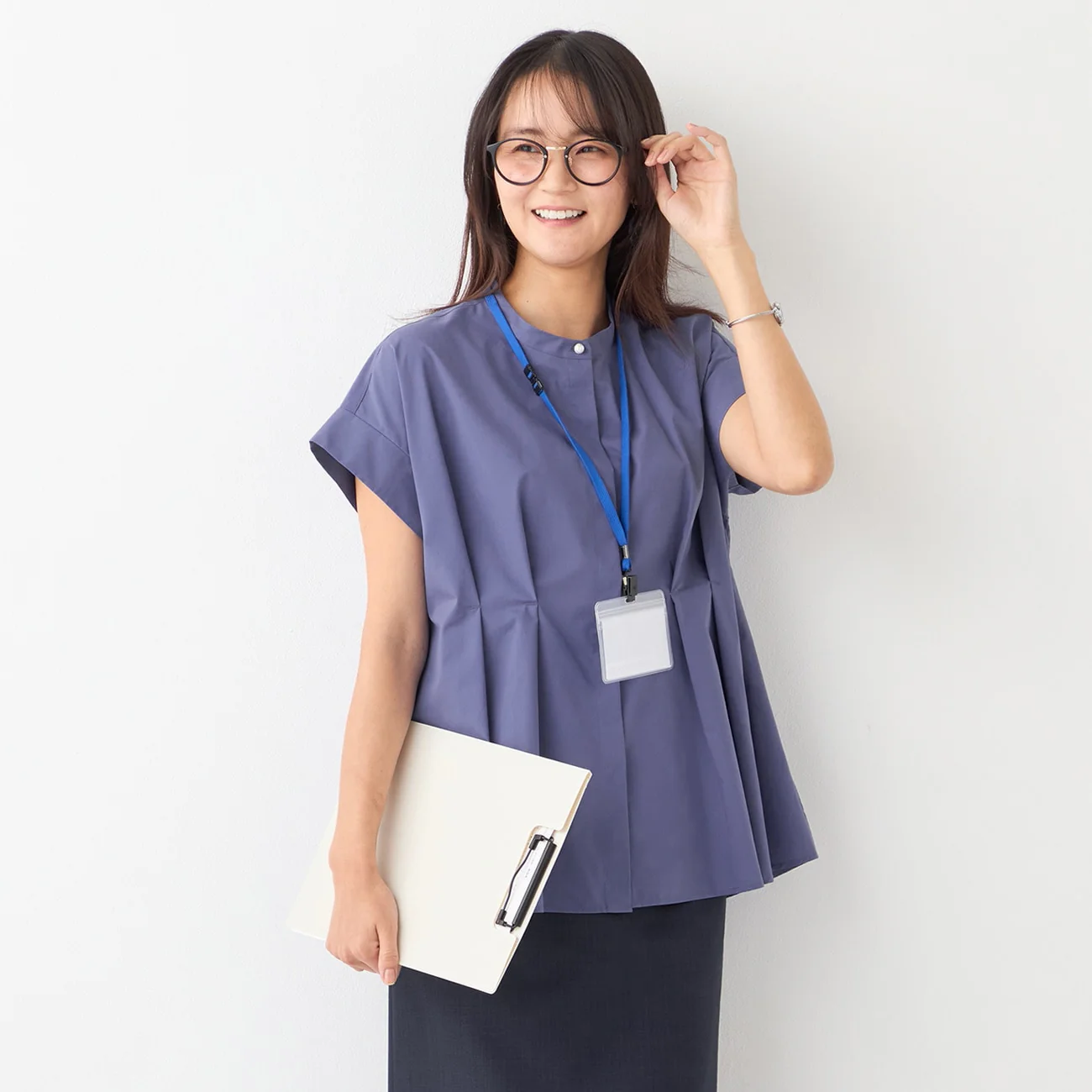Anti-Sweat-Stain Peplum Blouse