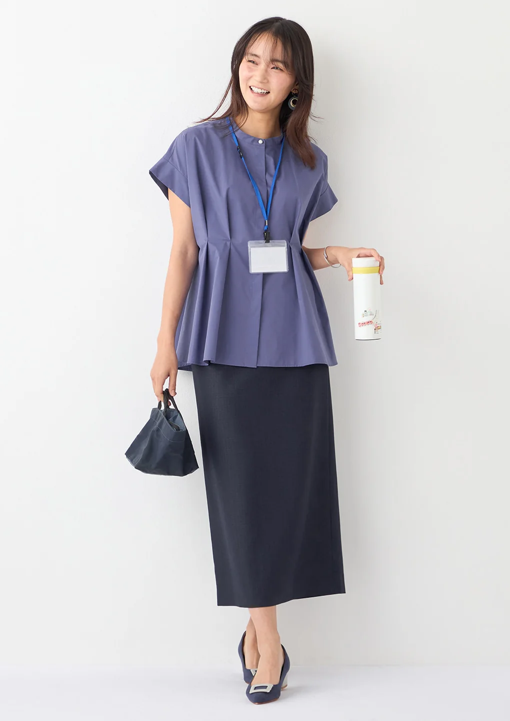 Anti-Sweat-Stain Peplum Blouse - Image 21
