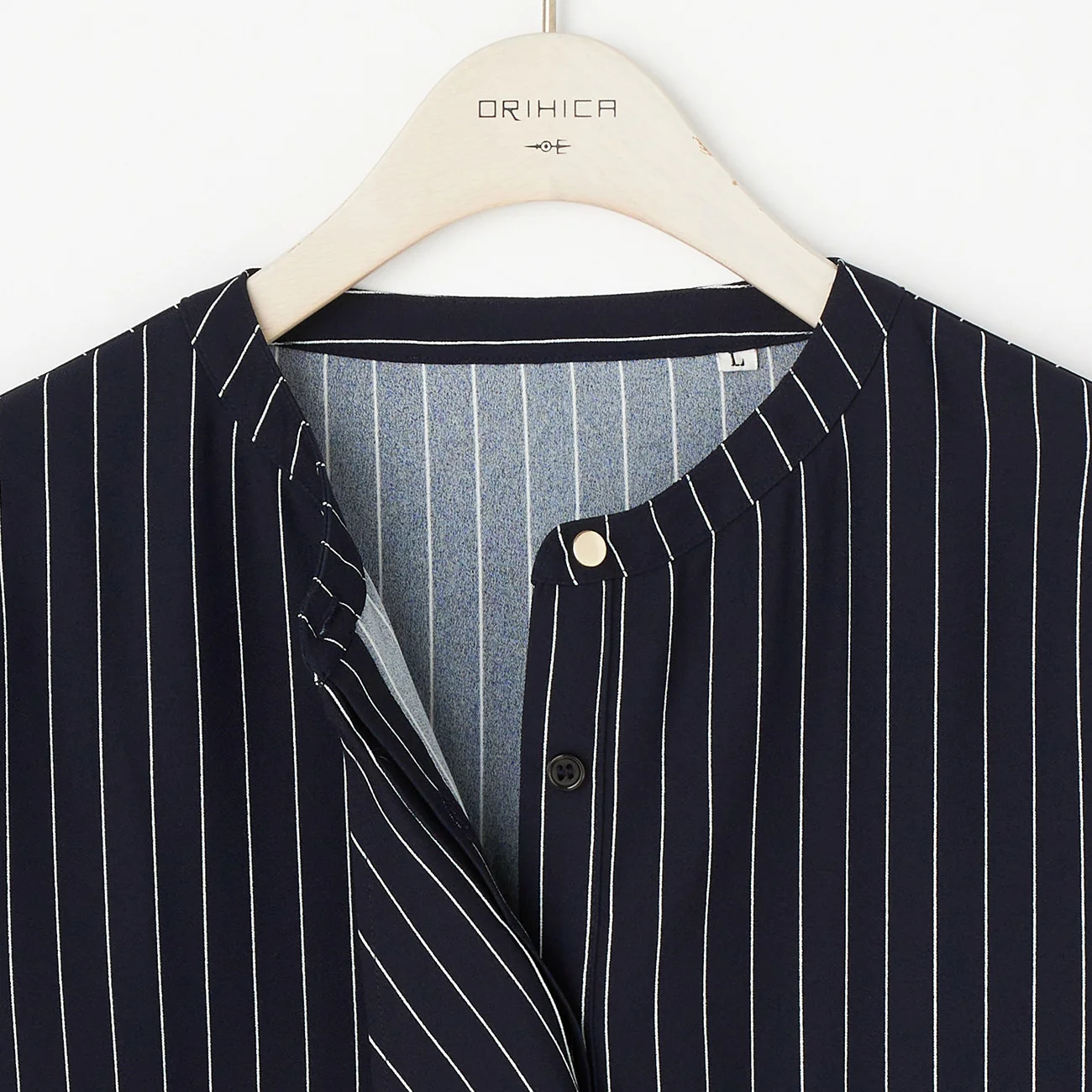 Stripe Ruffle Bowtie Blouse - Image 3