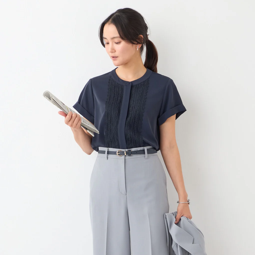 Washable Stretch Laced Blouse