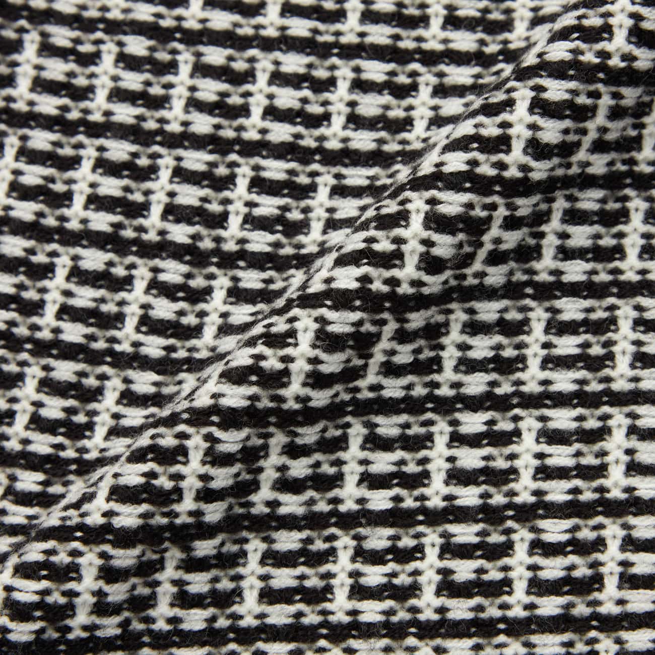 Tweed-like Knit Jacket - White/Black - Image 8