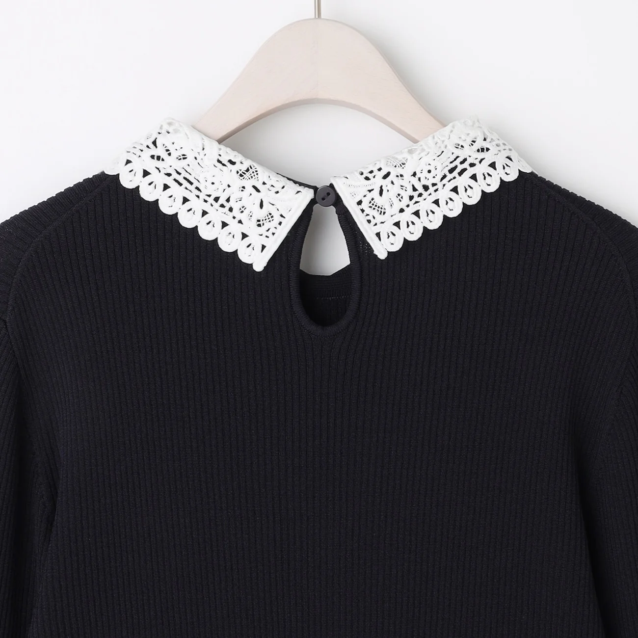 Lace Collar Knit Top - Image 6