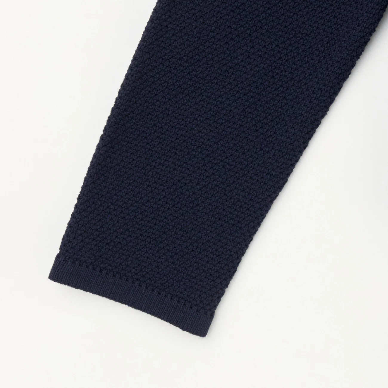 Tweed-Style Knit Jacket - Navy - Image 4