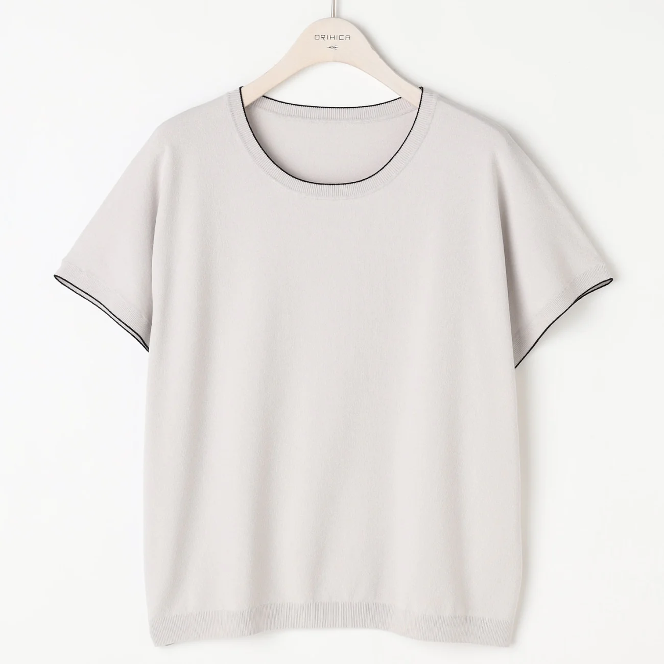 Contrast Collar Knit T-Shirt - Image 19